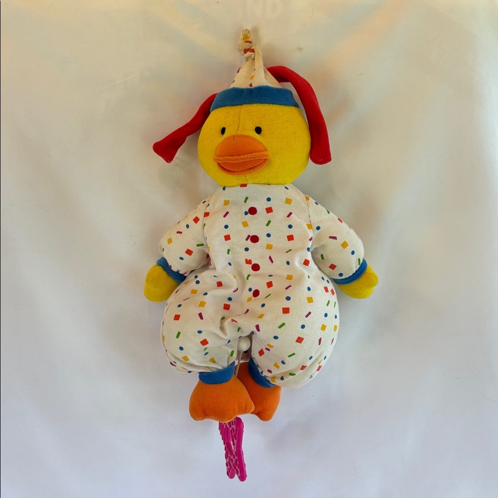 VINTAGE 2002 Musical Cute Baby Goose Colorful Plush Toy Bundle with Red Ribbon - Picture 3 of 8